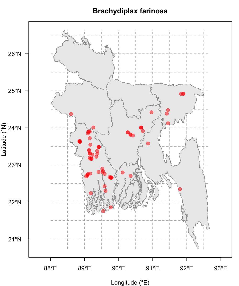 Map for Brachydiplax farinosa
